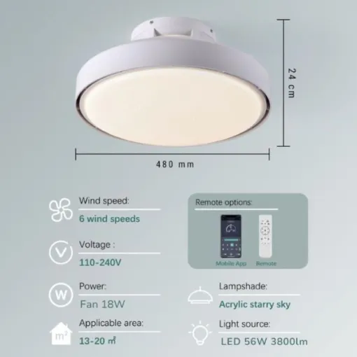 Đèn quạt trần không cánh Yeelight Turbo