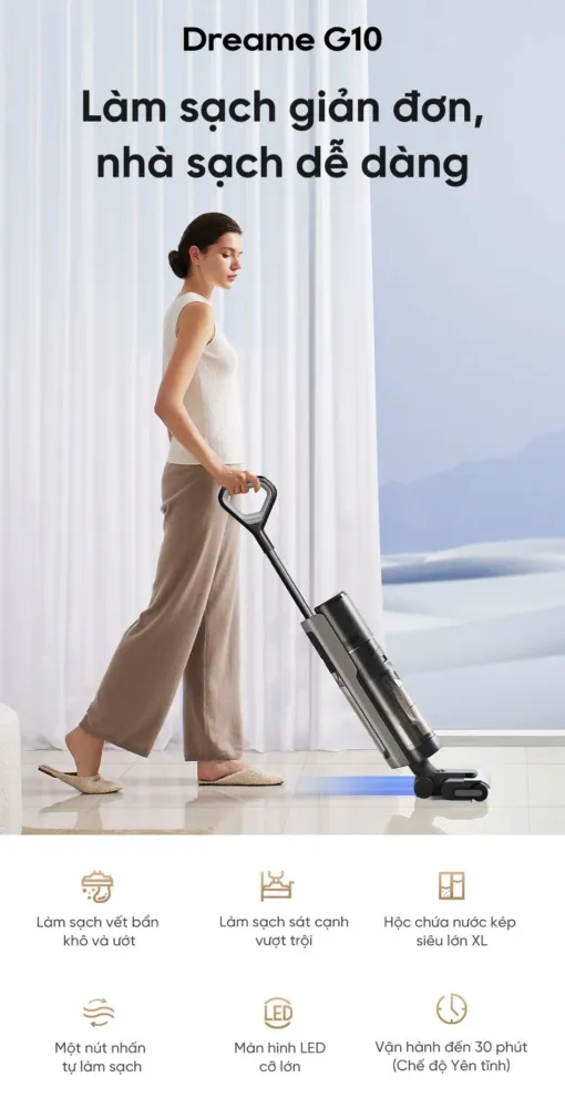 Dreame G10 hút bụi lau sàn không dây