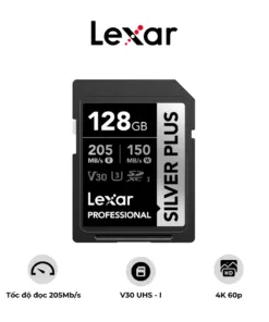 Thẻ nhớ SDXC Lexar Professional Silver Plus UHS-I U3, Tốc độ 205MB/s