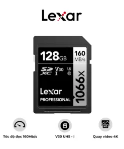 Thẻ nhớ Lexar 1066x SDXC UHS-I Professional, Tốc độ đọc 160Mb/s