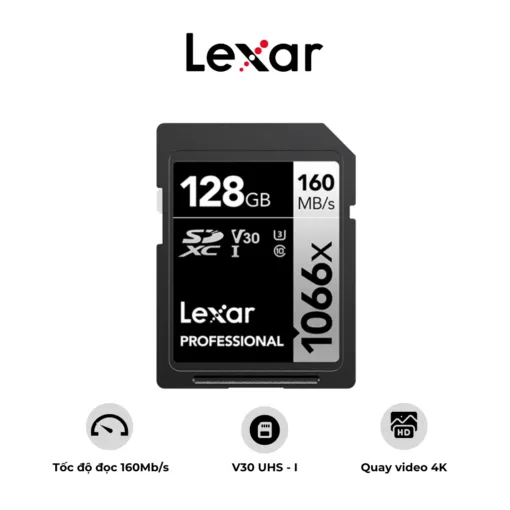 Thẻ nhớ Lexar 1066x SDXC UHS-I Professional, Tốc độ đọc 160Mb/s