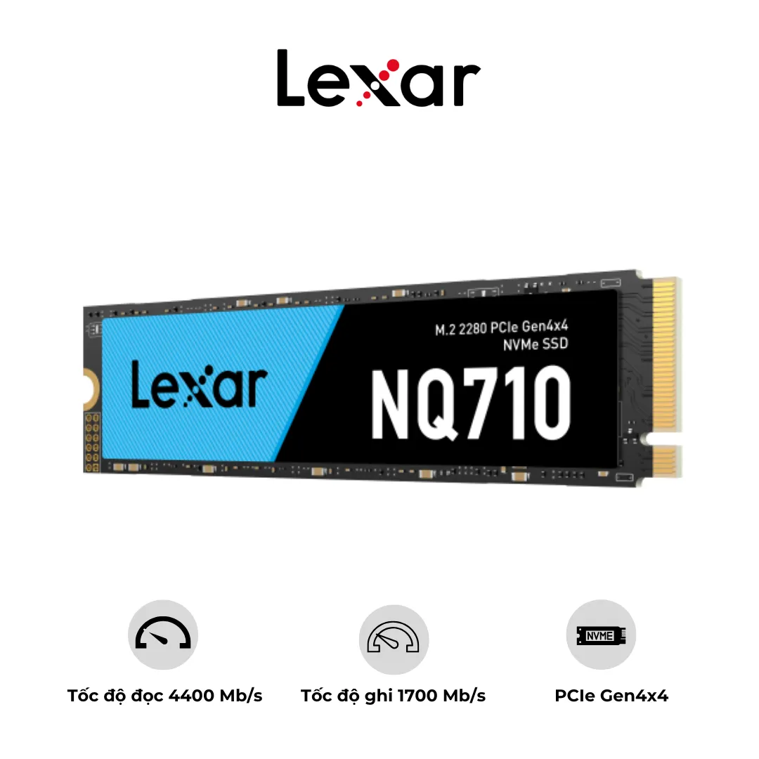 Ổ cứng SSD Lexar NQ710 Gen 4 M.2 2280 NVME 500GB - Tốc độ 5000Mb/s