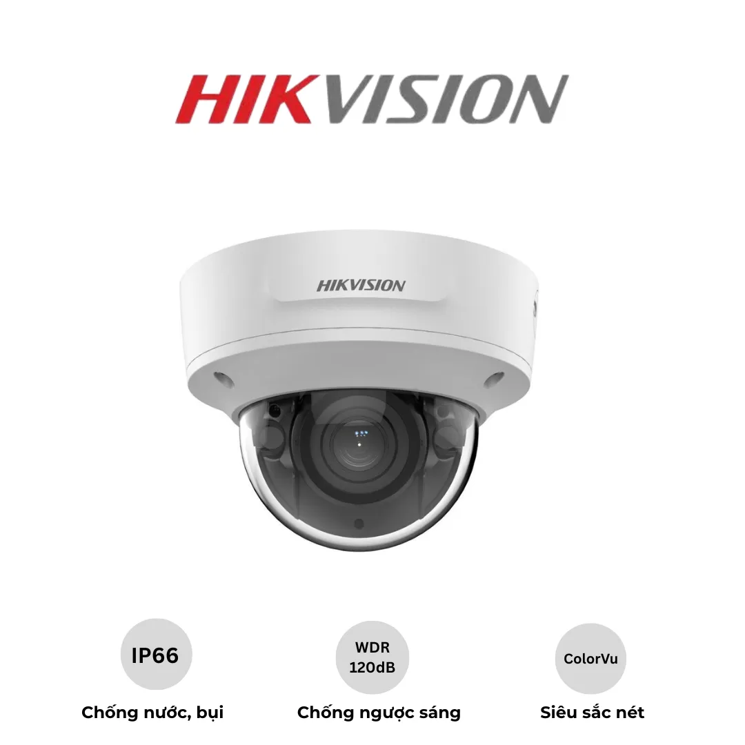 Camera IP Dome 4MP Hikvision DS-2CD2743G2-LIZS2U - Hình Ảnh Sắc Nét 4MP, Giám Sát Thông Minh