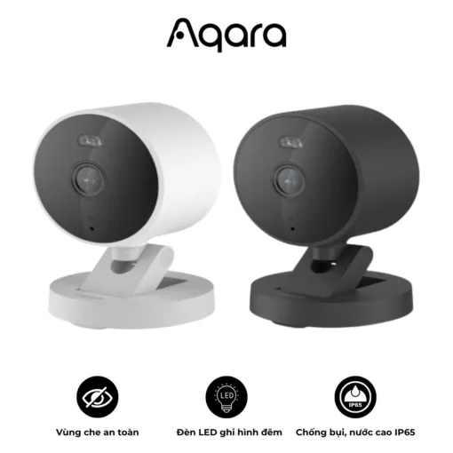 Aqara G100 2K – Camera Thông Minh Trong/Ngoài Trời – IP65 – Góc 140° – Night Vision (IR + Full Màu) – Lưu trữ MicroSD & NAS – Tương Thích HomeKit/Goog