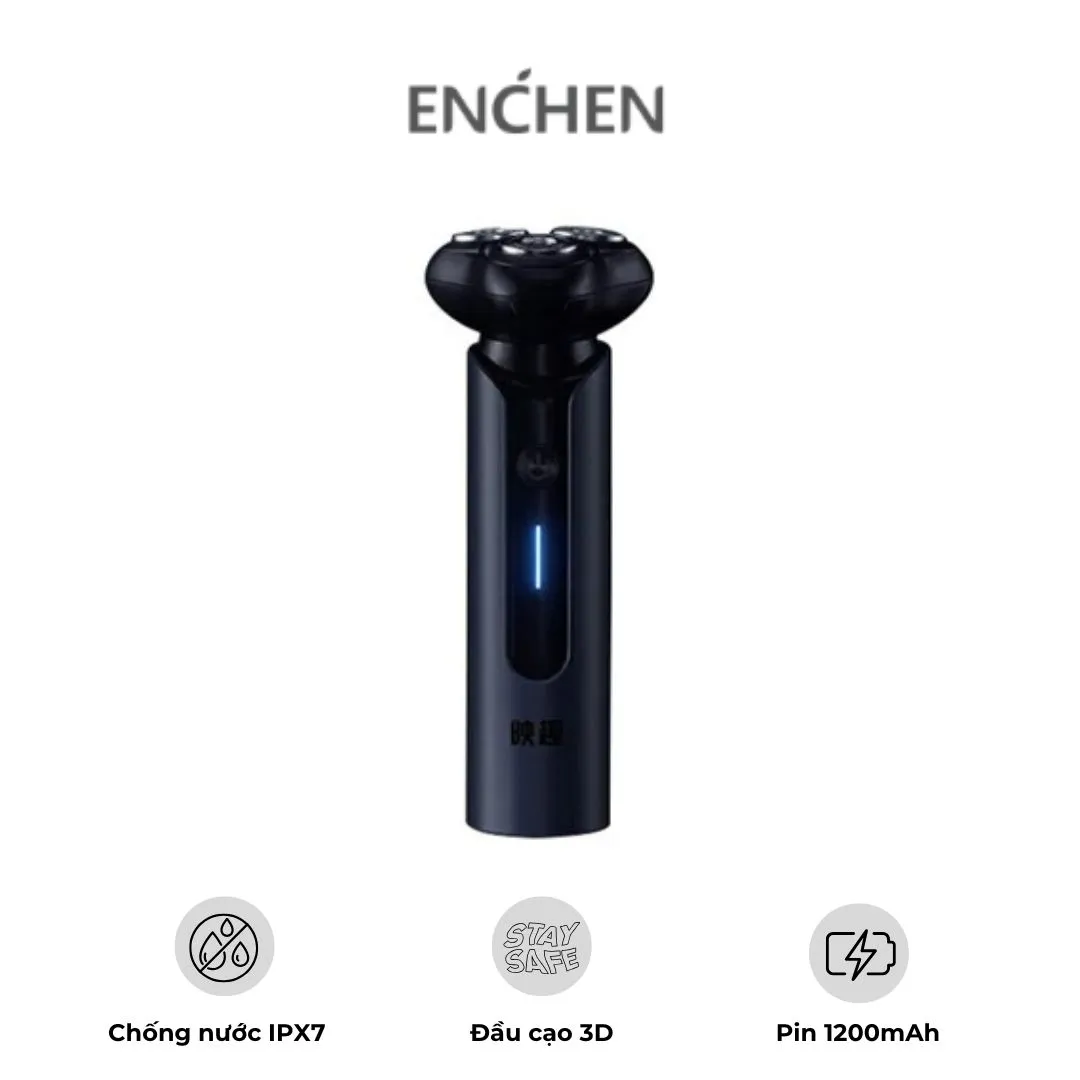 Máy cạo râu Enchen BlackStone 9 – 3 Lưỡi Nổi 3D – Chống Nước IPX7