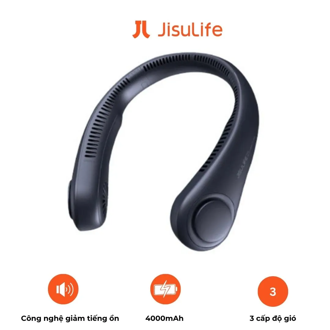 Quạt đeo cổ mini không cánh Jisulife NECK FAN LIFE3 FA14 pin 16 giờ