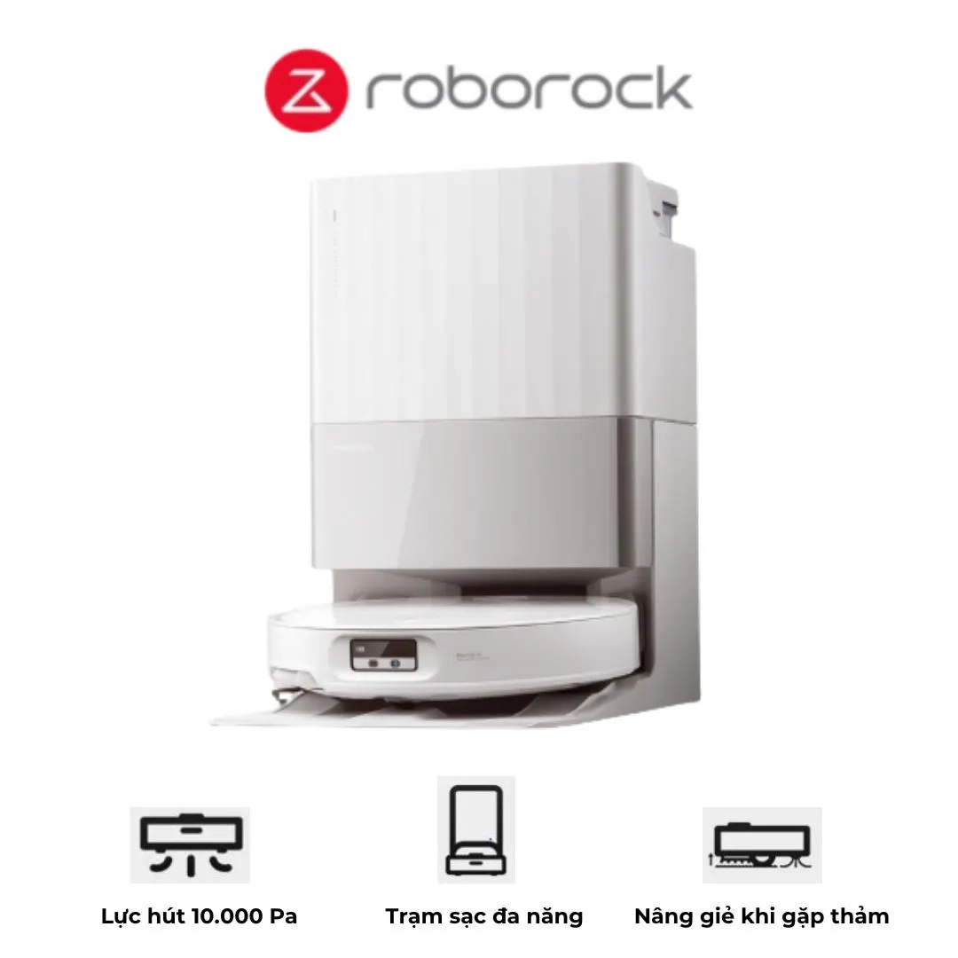 Roborock Qrevo Edge T – Robot Hút Bụi Lau Nhà Thông Minh – Lực Hút Mạnh – Điều Khiển Qua App – Phù Hợp Sàn Gỗ & Gạch
