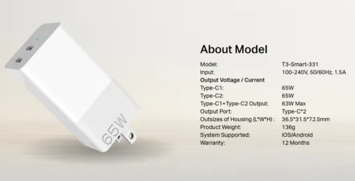 Củ sạc nhanh T3 Smart FC1