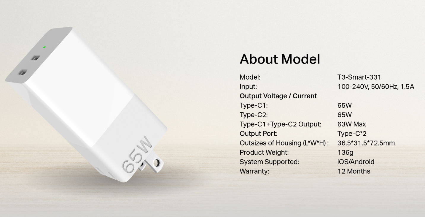 Củ Sạc Nhanh T3 Smart Fc1