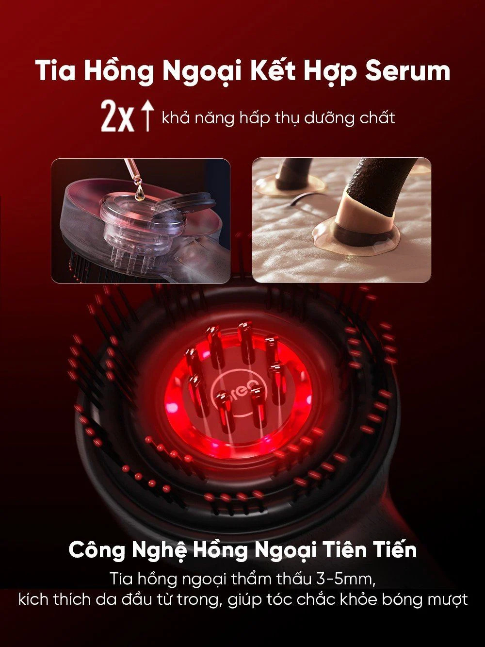 Lược Massage Da Đầu Breo Scalp 3 Đen