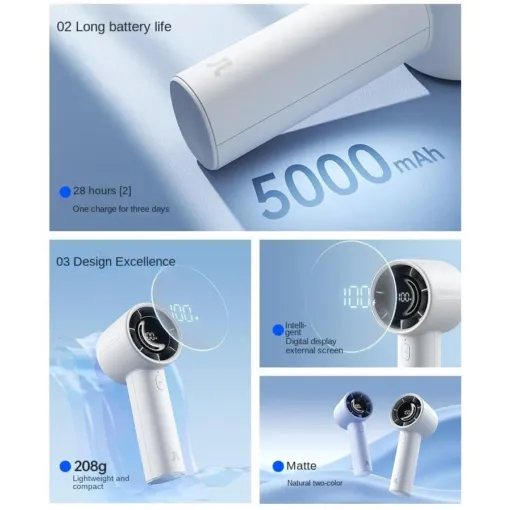 Quạt Cầm Tay Jisulife Life10S Pin 5000mAh