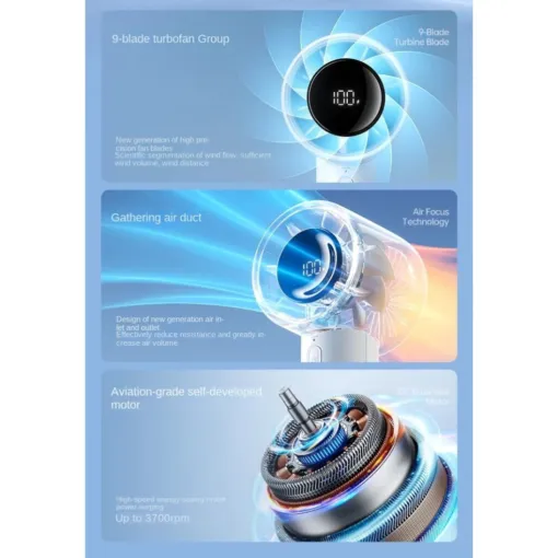 Quạt Cầm Tay Jisulife Life10S Pin 5000mAh