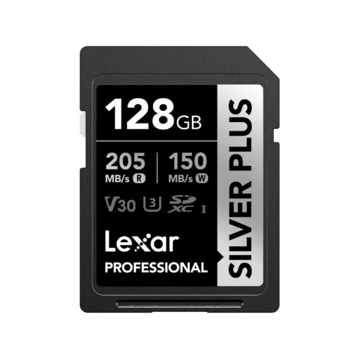 Thẻ nhớ SDXC Lexar Professional Silver Plus UHS-I U3, Tốc độ 205MB/s