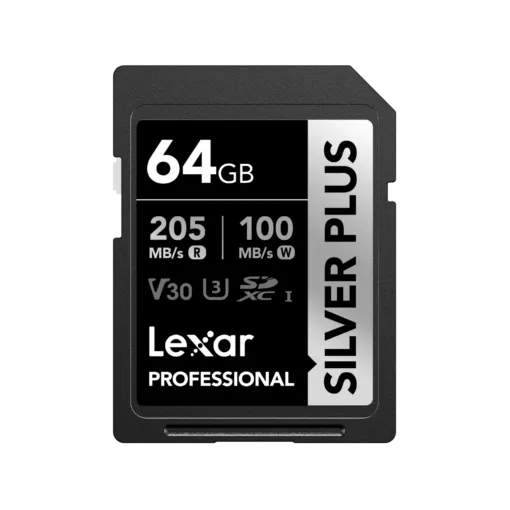 Thẻ nhớ SDXC Lexar Professional Silver Plus UHS-I U3, Tốc độ 205MB/s