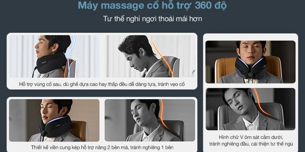 Máy Massage Cổ Philips Ppm3306 – Rung 4 Điểm Vibwave – Chườm Nóng 2 Cấp 9 Máy Massage Cổ Philips Ppm3306 – Rung 4 Điểm Vibwave – Chườm Nóng 2 Cấp - Akia Smart Home