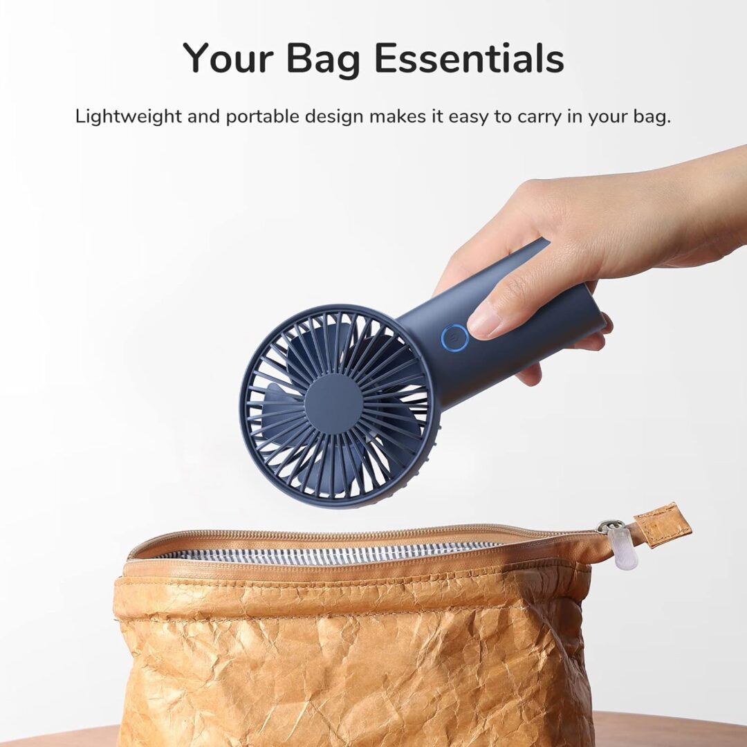 Quạt Cầm Tay Mini Jisulife F2D Sạc Nhanh, Pin 30 Giờ