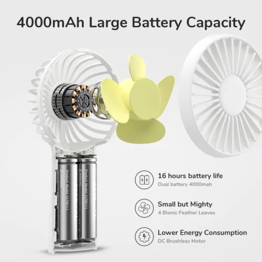 Quạt Cầm Tay Mini JISULIFE HandFan Life3 FA20X Pin4000mAh