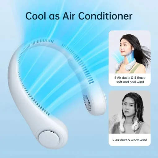 Quạt đeo cổ mini không cánh Jisulife NECK FAN LIFE3 FA14 pin 16 giờ