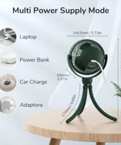 Quạt tích điện cho bé Baby Fan Life 1 Jisulife FA24 chân bạch tuộc đa năng