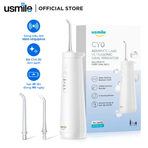 Máy tăm nước sóng siêu âm Usmile CY0 - Trắng