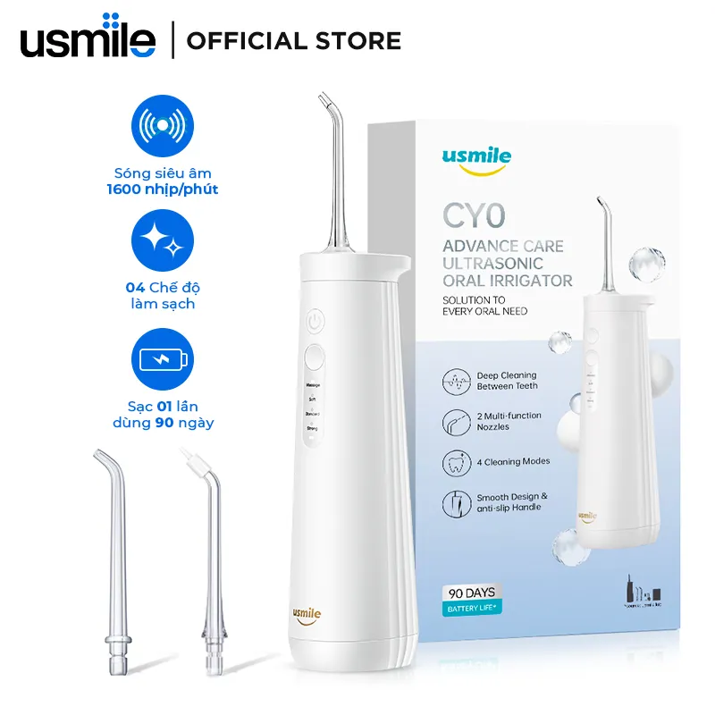 Máy tăm nước sóng siêu âm Usmile CY0 - Trắng