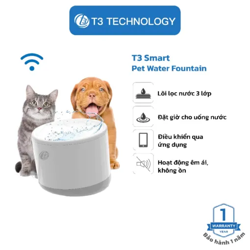 Máy cho thú cưng uống nước T3 Smart PW1