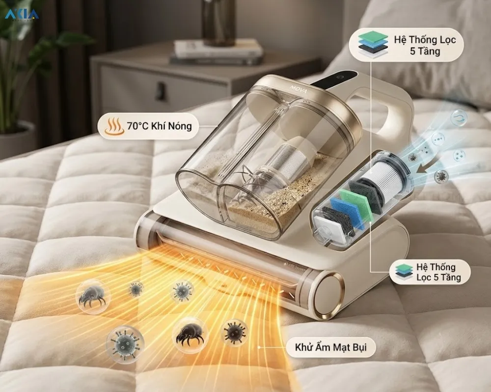 Máy Hút Bụi Giường Nệm Mova D20 11 Máy Hút Bụi Giường Nệm Mova D20 - Akia Smart Home