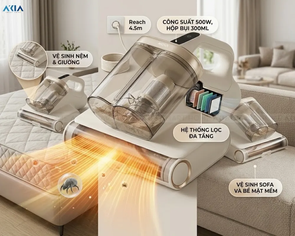 Máy Hút Bụi Giường Nệm Mova D20 12 Máy Hút Bụi Giường Nệm Mova D20 - Akia Smart Home