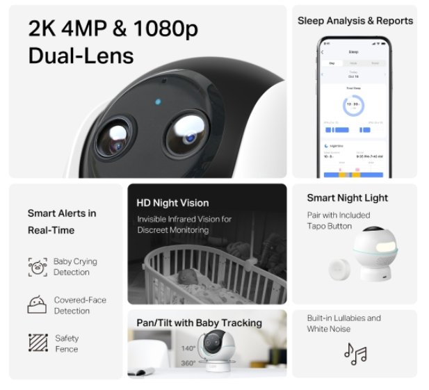 Camera Trông Trẻ Hiện Đại Và Thông Minh Tapo C840 2 Tapo C840