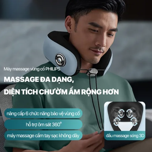 Thư giãn với máy massage cổ vai gáy Philips PPM3304