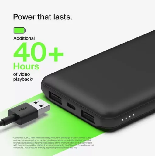 Pin sạc dự phòng Belkin Polymer Pocket Power 10,000mAh, 15W PD