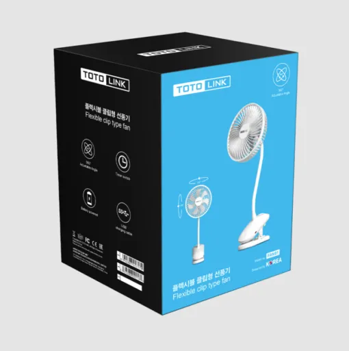 Quạt kẹp bàn tích điện TOTOLINK FAN01