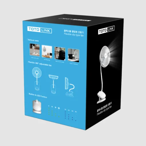 Quạt kẹp bàn tích điện TOTOLINK FAN01