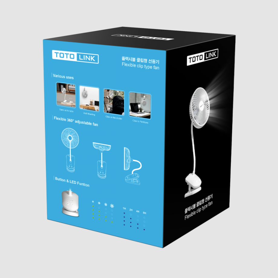 Quạt Kẹp Bàn Tích Điện Totolink Fan01