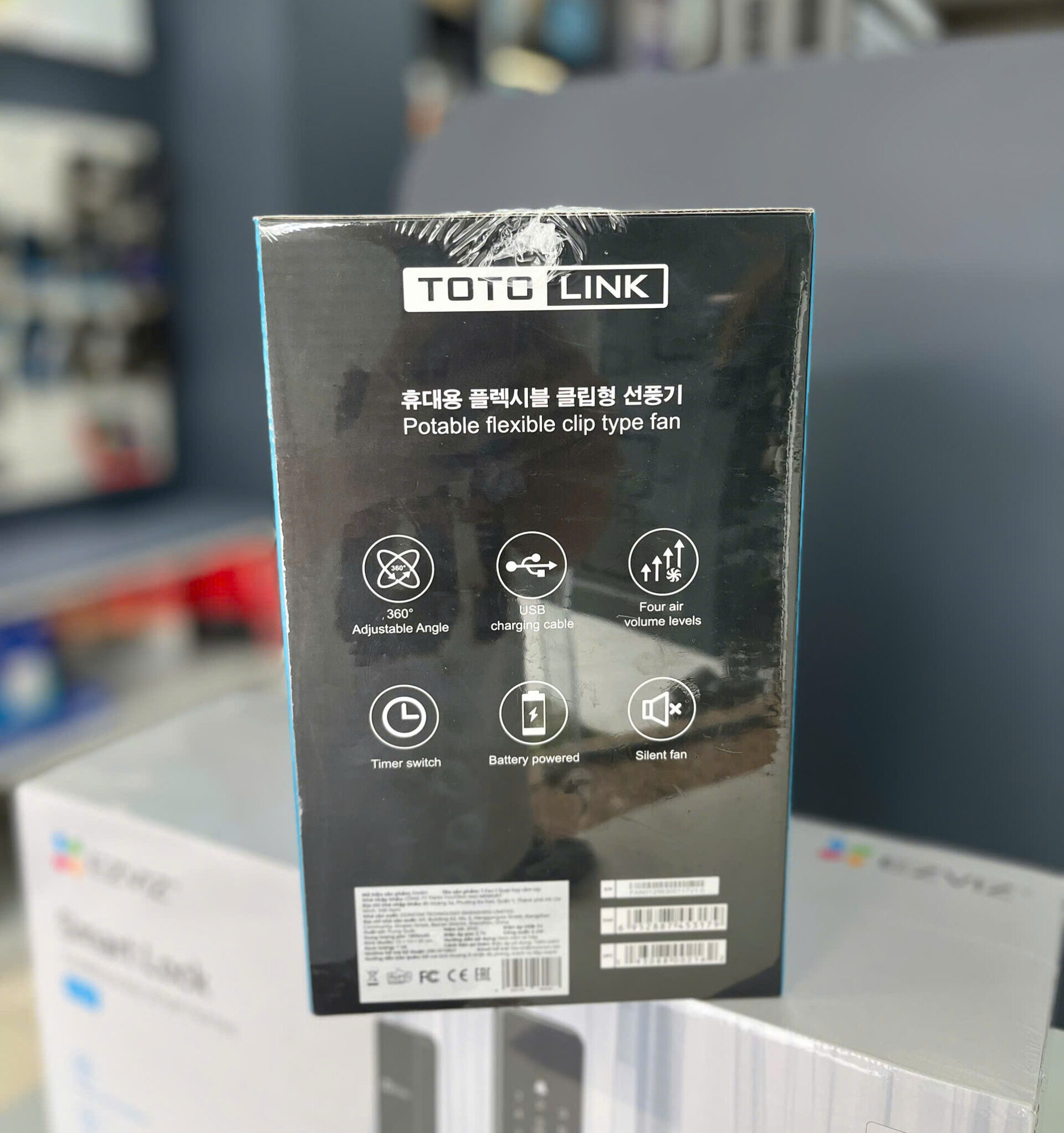 Quạt Kẹp Bàn Tích Điện Totolink Fan01