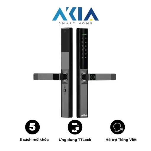 Khóa Vân Tay Thông Minh Cửa Nhôm Akia S610