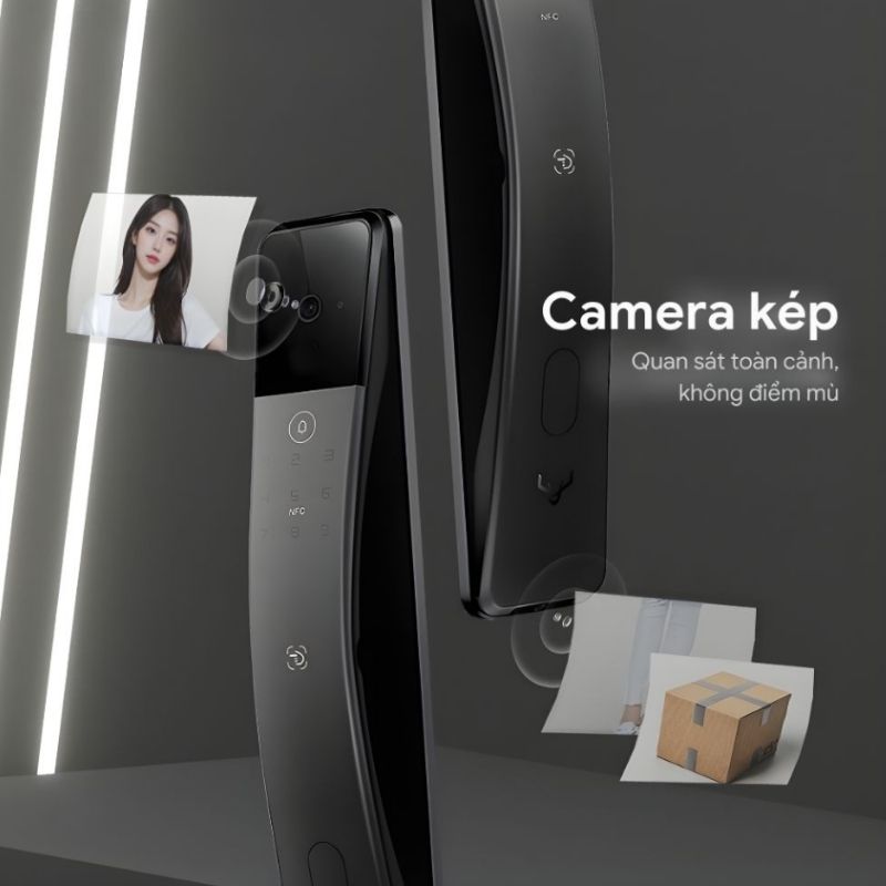 Khóa Cửa Nhận Diện Khuôn Mặt Thông Minh Lockin S6 Max - Xfvl302 4 Khóa Thông Minh Lockin S6 Max