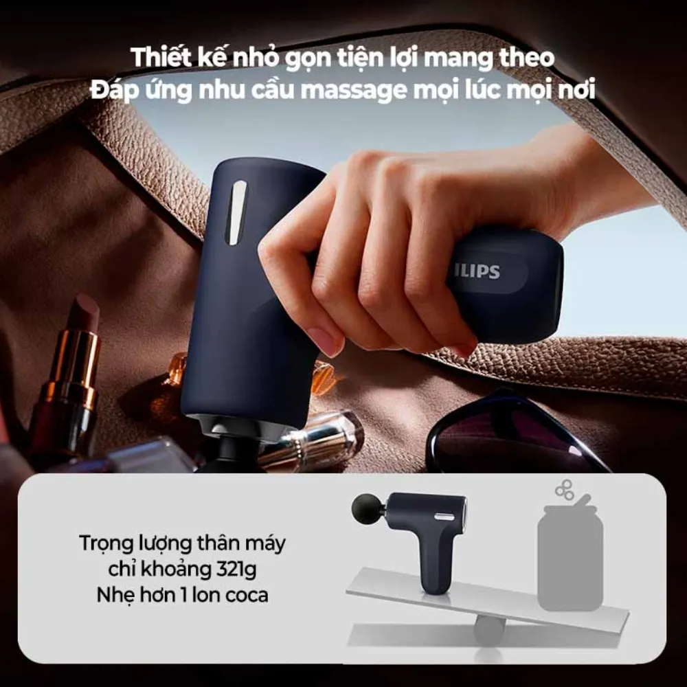 Máy Massage Cầm Tay Philips Ppm7319 – Đầu Massage Đa Vùng 5 Tốc Độ 6 Máy Massage Cầm Tay Philips Ppm7319