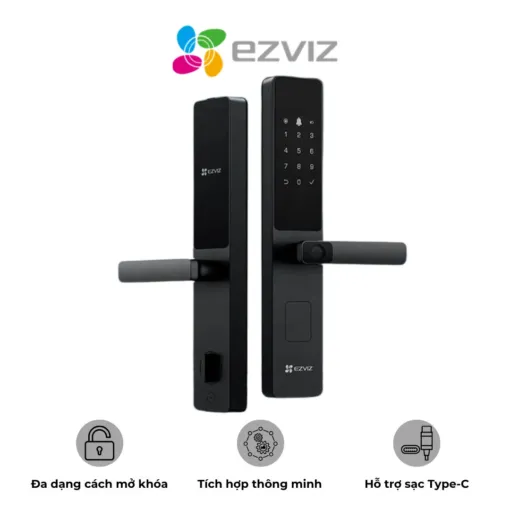 Ezviz Y2000 – Khóa Vân Tay Thông Minh – Mở Khóa Vân Tay / Mã / Thẻ / App – Wi‑Fi &Amp; Bluetooth – Ipx5 – 50 Người Dùng