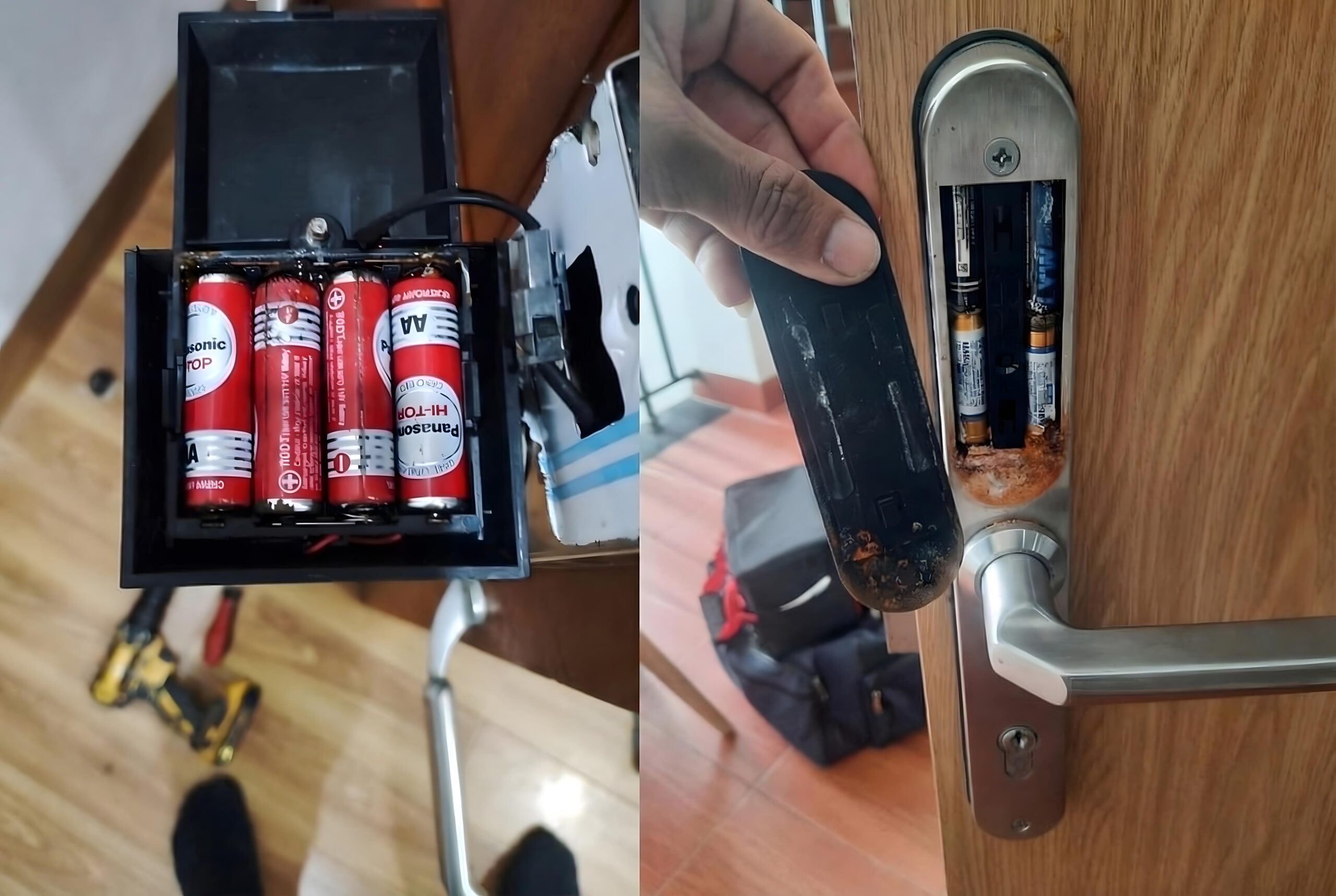 Bo Mạch Khóa Cửa Thông Minh Bị Hỏng Do Pin Chảy Nước