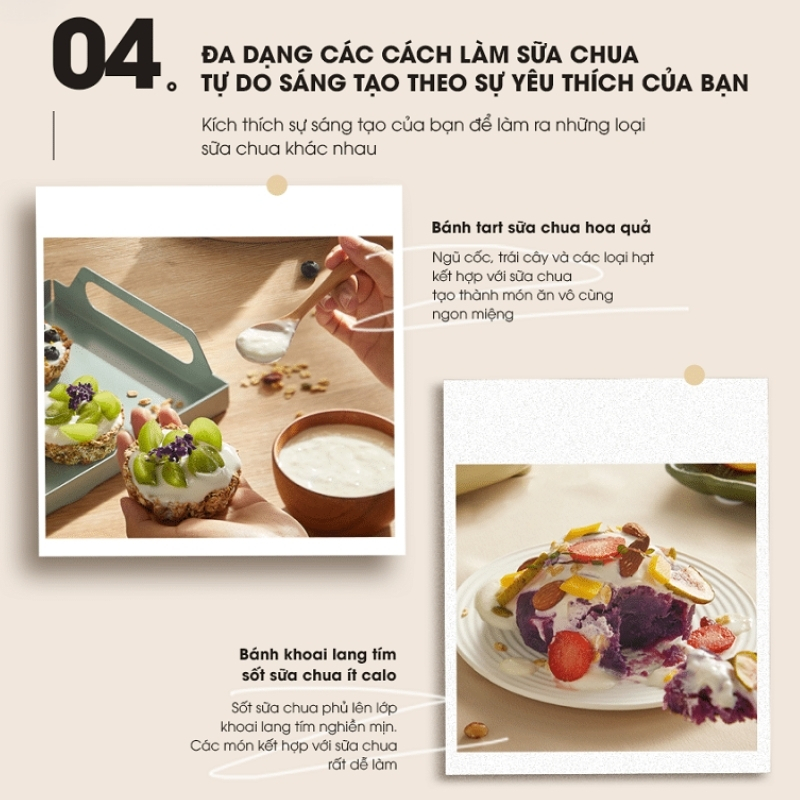 Máy Làm Sữa Chua Đa Năng Chính Hãng Bear Sb-Sc10C 8 Máy Làm Sữa Chua Bear Sb-Sc10C