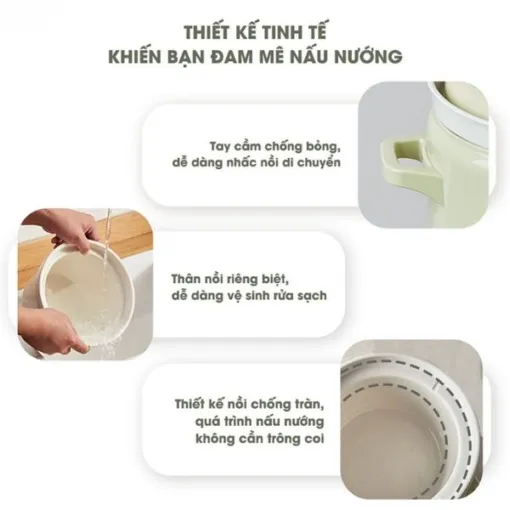 Nồi nấu chậm đa năng 2.0L Bear SB-NNC20