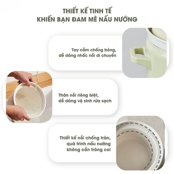 Nồi Nấu Chậm Đa Năng 2.0L Bear Sb-Nnc20