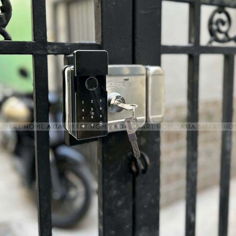 Khóa Cửa Cổng Vân Tay 2 Chiều Akia Mt-C02 Pro 2 Mt-C02 Pro