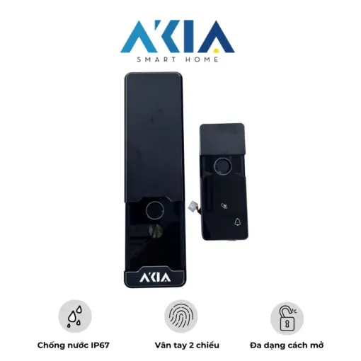 Khóa Cửa Cổng Vân Tay 2 Chiều Akia Mt-C02 Pro