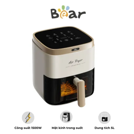 Nồi Chiên Không Dầu Bear QZG – P15R8 – Thiết Kế Nhỏ Gọn – Dễ Sử Dụng