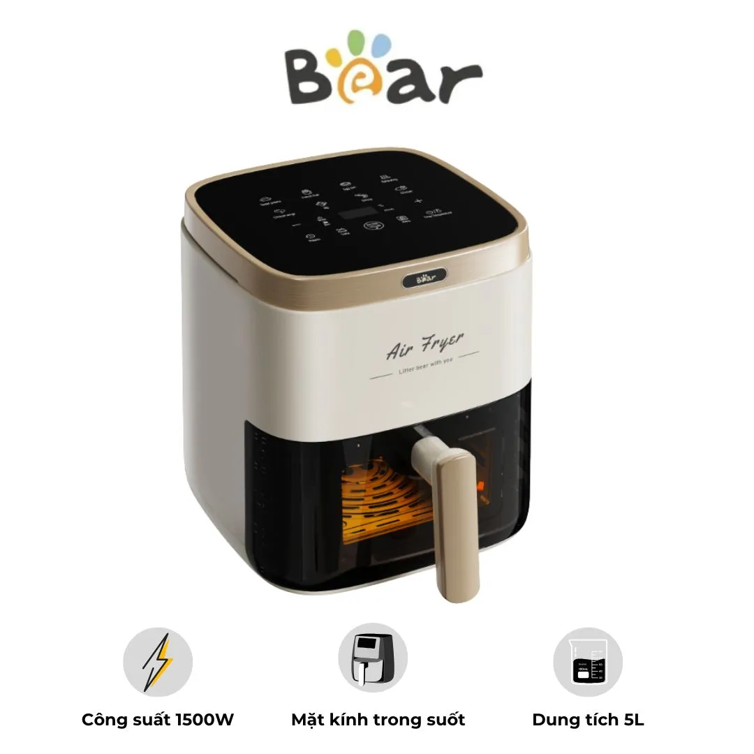 Nồi Chiên Không Dầu Bear QZG – P15R8 – Thiết Kế Nhỏ Gọn – Dễ Sử Dụng