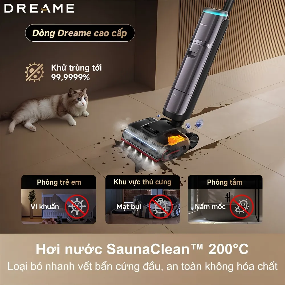 Máy Hút Bụi Khô Và Ướt Dreame H16 Pro Steam 15 Máy Hút Bụi Khô Và Ướt Dreame H16 Pro Steam - Akia Smart Home