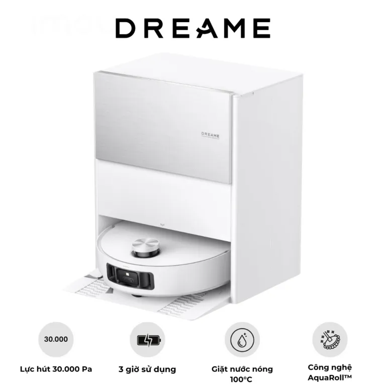 Robot hút bụi lau nhà Dreame Aqua 10 Roller Trắng