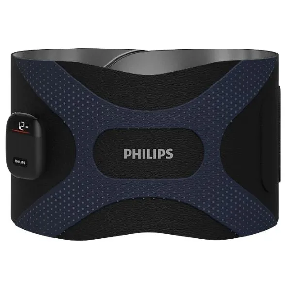 Philips PPM4331 – Đai Massage Eo & Bụng 6 Chế Độ/16 Cấp Độ – Chườm Nóng 40‑50°C – Pin 2500 mAh